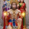 Divine Ram Darbar Hanuman Blessings HD Wallpaper