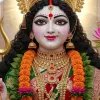 Divine Goddess Durga Golden Crown HD Wallpaper