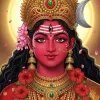 Divine Red Goddess Durga Portrait HD Wallpaper