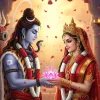 Divine Shiva Parvati Wedding Blessings HD Wallpaper