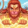 Cute Hanuman Cartoon Sky Art Devotional Wallpaper