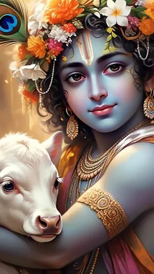 Loving image of naughty Kanha