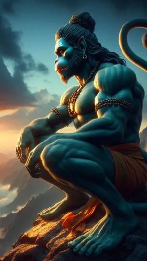 Lord Hanuman Warrior Pose