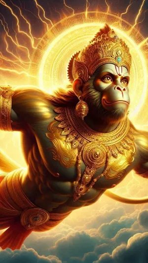 Powerful Lord Hanuman Wallpaper – Symbol of Strength & Devotion