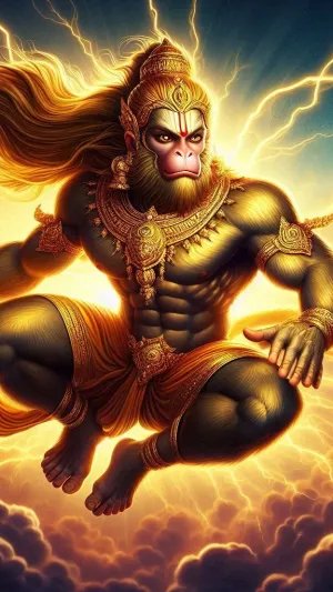 Lord Hanuman Power Mode HD Wallpaper