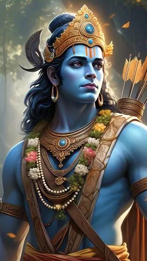 Shri Ram HD Wallpaper – Divine Warrior of Dharma