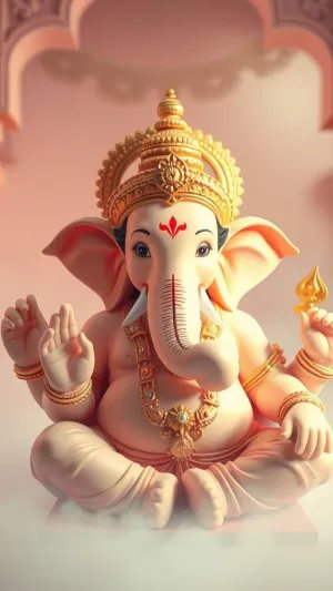 Lord Ganesha Wallpaper – Peaceful Ganpati Bappa 4K Image
