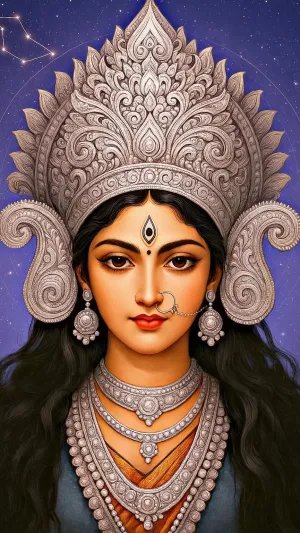 Divine Portrait of Maa Durga – The Embodiment of Shakti