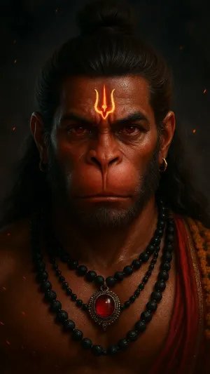 The Fierce Protector – Veer Hanuman in Warrior Form