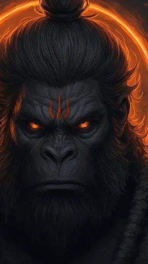 Powerful Lord Hanuman PC Wallpaper – 4K HD
