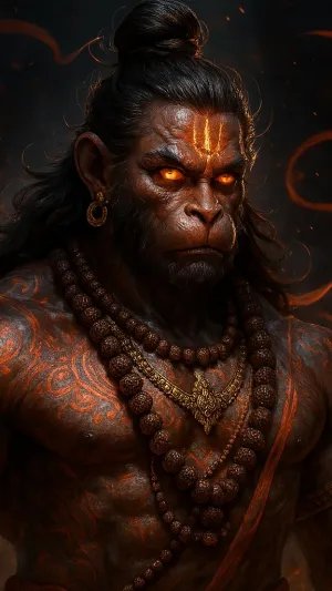 Fierce Avatar of Lord Hanuman – Powerful Hanuman Jayanti Wallpaper