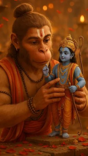 Symbol of Devotion – Lord Hanuman and Shri Ram