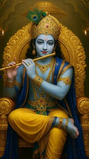 Lord Krishna Playing Flute