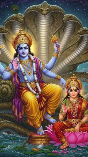 Lord Vishnu and Goddess Lakshmi