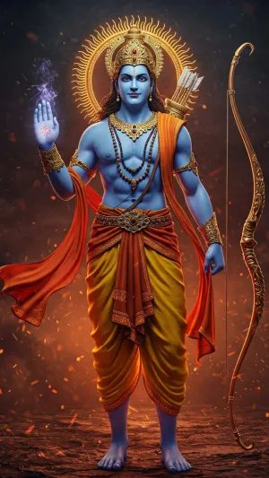 Lord Ram with Bow – Glorious 3D Divine Artwork