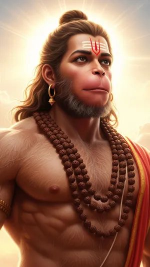 Divine Lord Hanuman Ji Glowing Aura HD Artwork