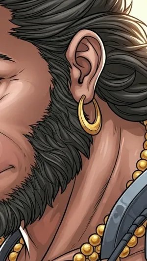 Powerful Hanuman Digital Art Wallpaper in Divine Glow