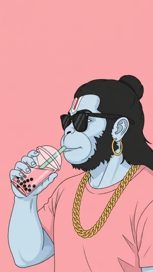 Cool Hanuman Cartoon Wallpaper – Modern Artistic Style