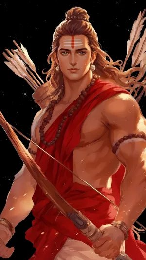 Shri Ram with Bow HD Mobile Wallpaper