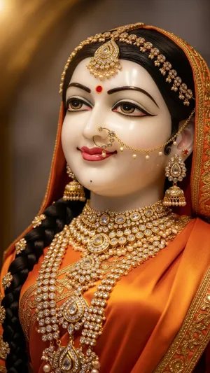 Divine Grace of Mata Sita in Golden Splendor