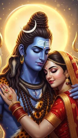 Divine Love of Shiva and Parvati