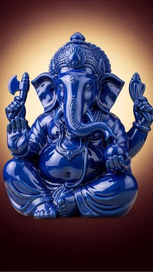 Royal Blue Lord Ganesha – Symbol of Wisdom and Prosperity