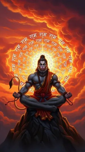 Lord Hanuman Meditation with Ram Mantra Aura