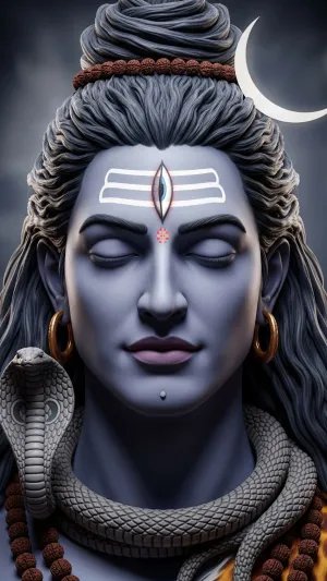 Lord Shiva Meditation Wallpaper | Trishul, Third Eye & Cosmic Calm