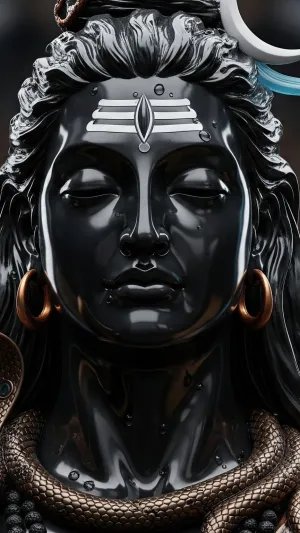 Mahadev in Deep Meditation – Dark Divine Shiva Art