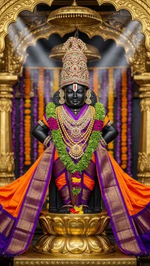 Divine Lord Venkateswara Temple Idol Wallpaper