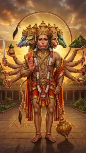 Panchmukhi Hanuman in Golden Temple Courtyard