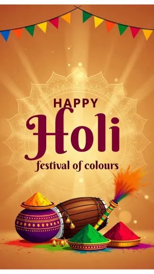 Happy Holi Festival of Colors Poster