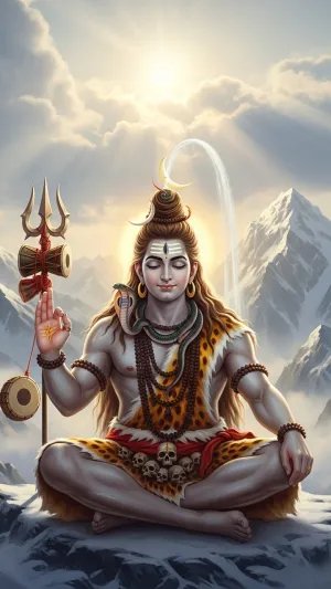 Meditating Lord Shiva Himalayan Divine HD Wallpaper