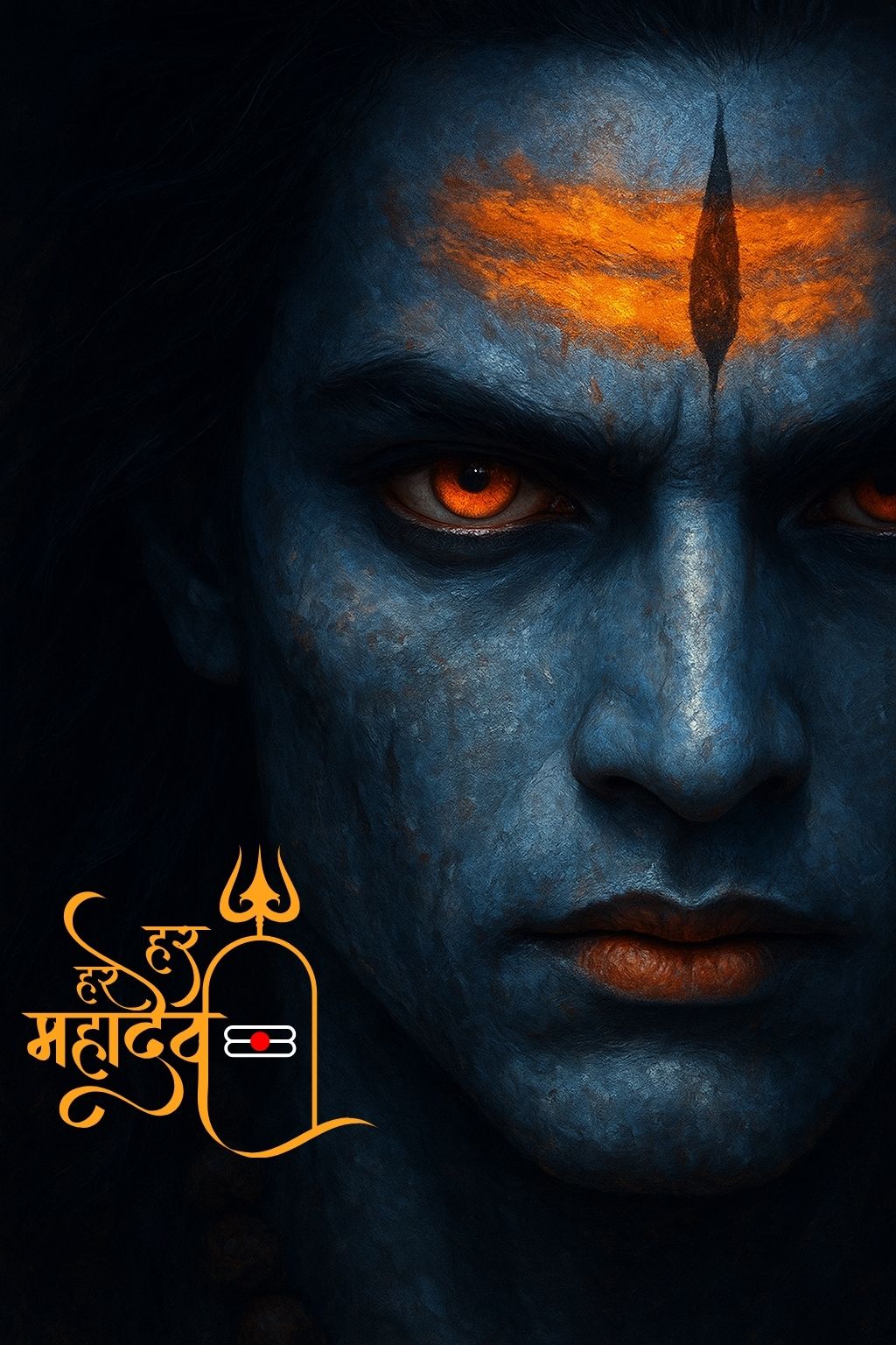 Har Har Mahadev Digital Art | Intense Lord Shiva Wallpaper