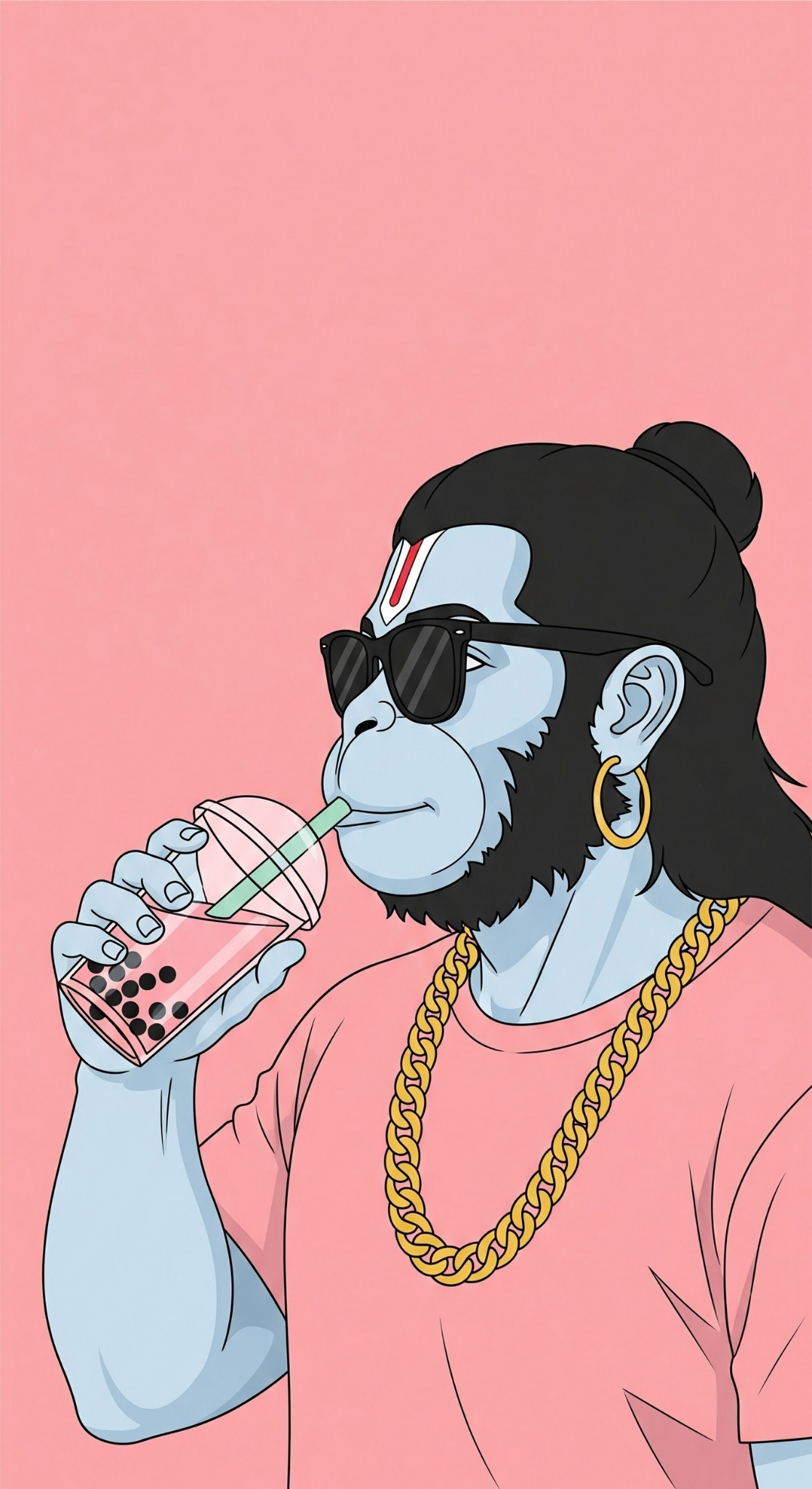 Cool Hanuman Cartoon Wallpaper – Modern Artistic Style