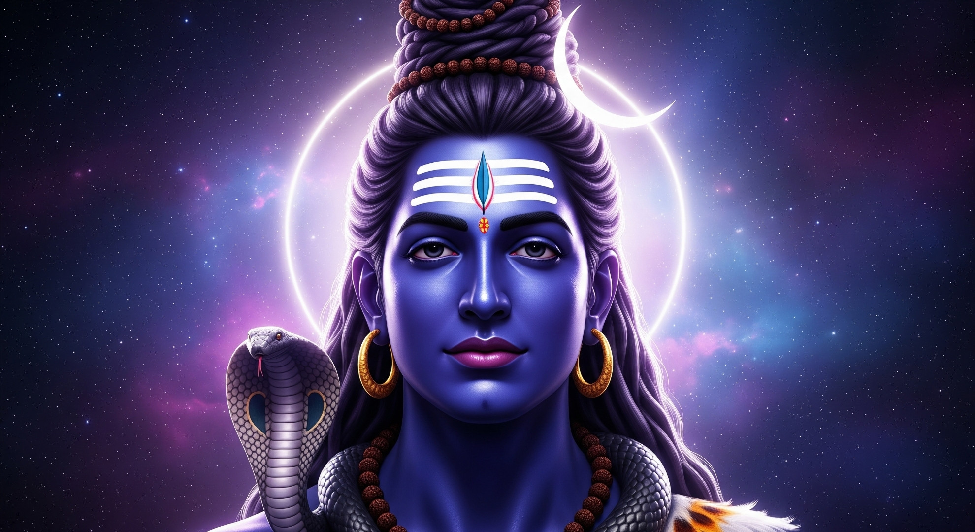 Lord Shiva Cosmic 3D Wallpaper for PC