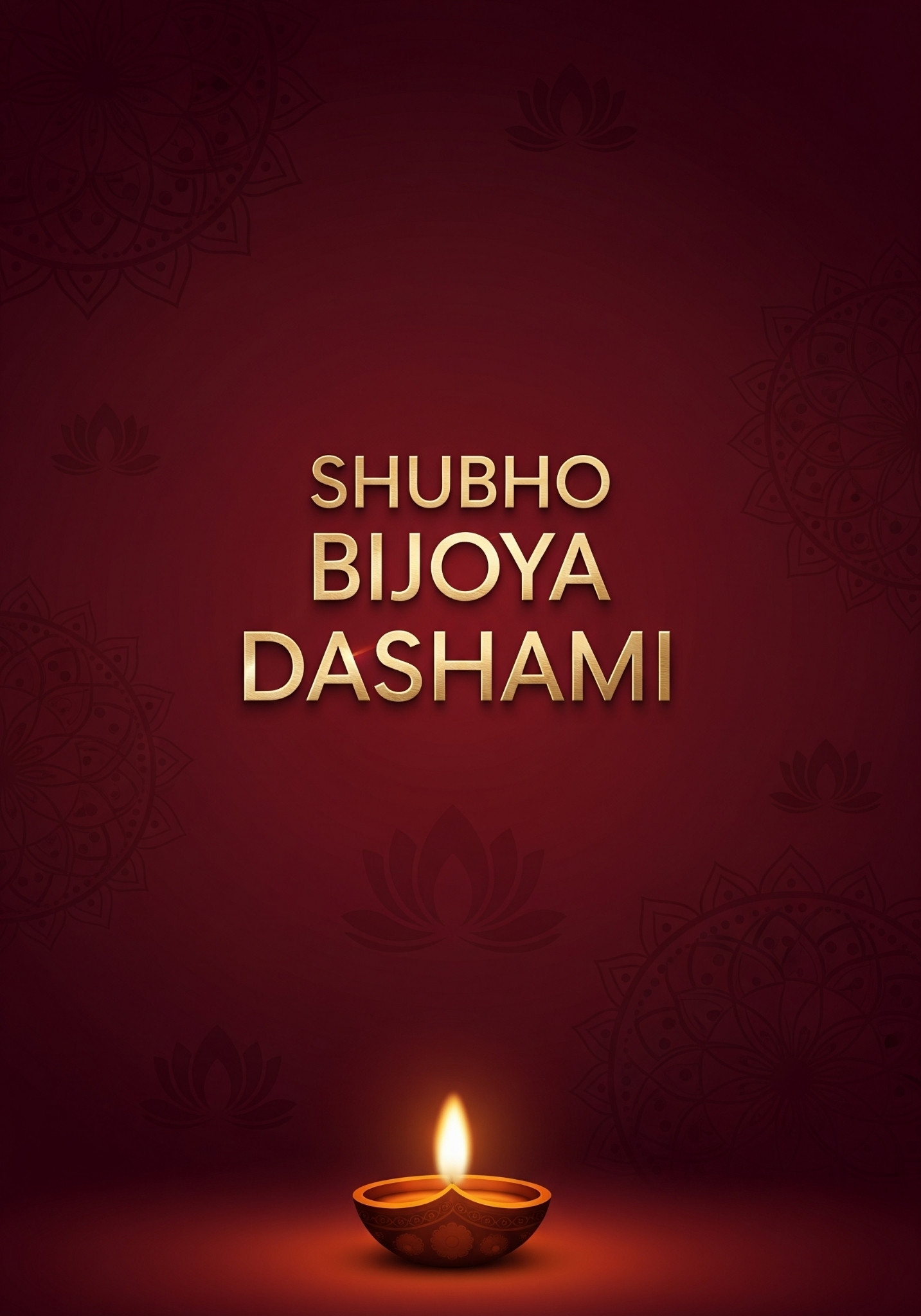Elegant Shubho Bijoya Dashami Greetings Wallpaper