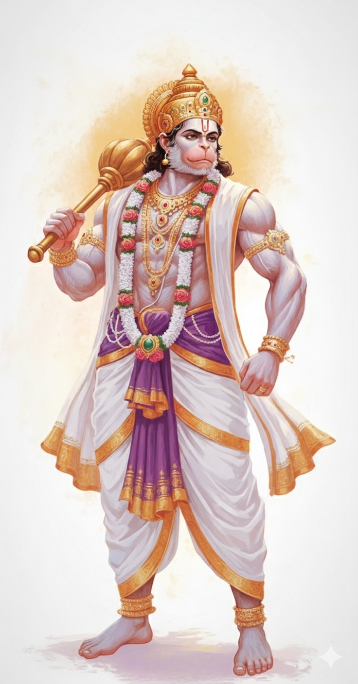 Divine Lord Hanuman Artwork – Symbol of Strength, Devotion & Protection
