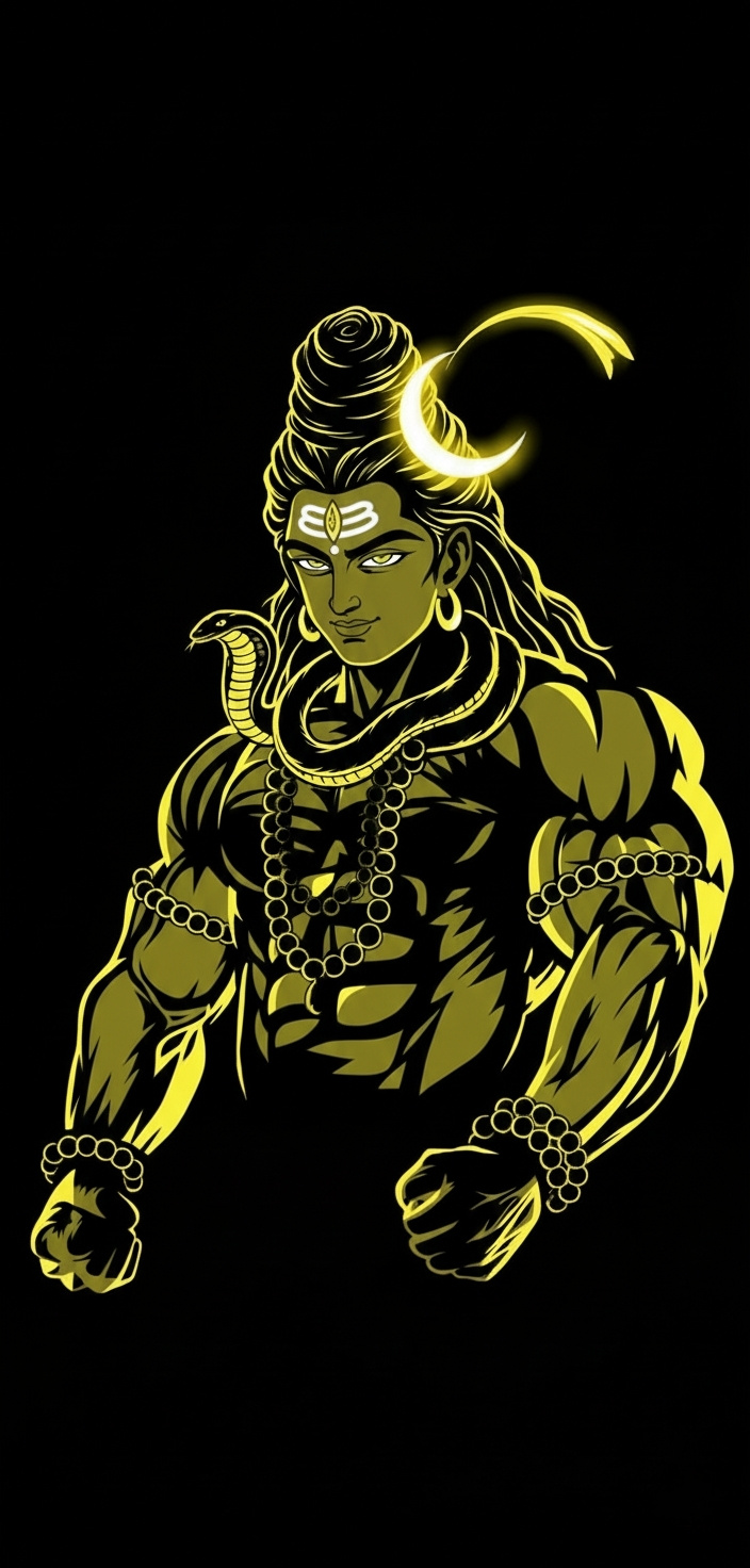 Powerful Digital Artwork of Lord Shiva – Symbol of Strength and Divine Energy