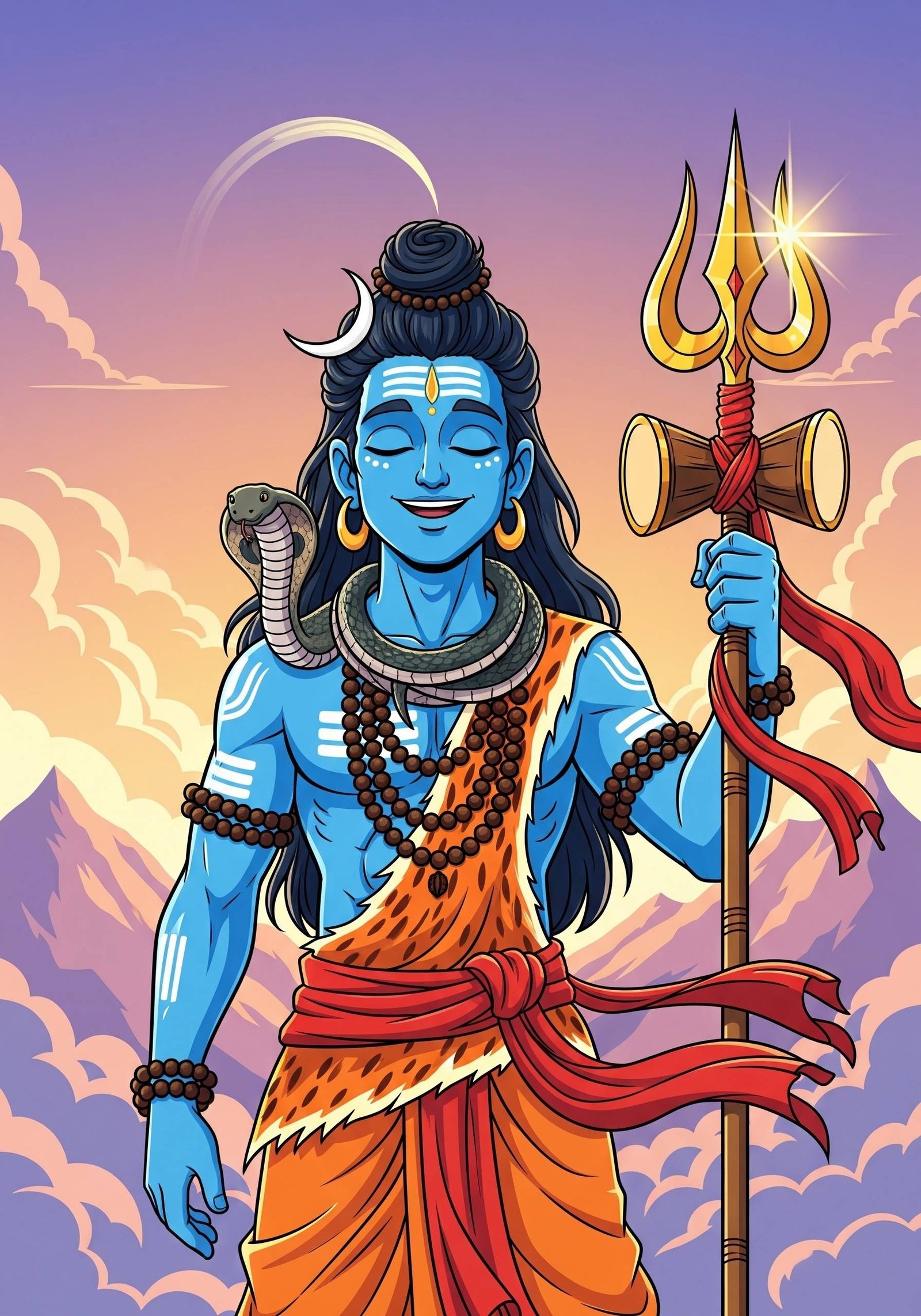 Lord Shiva Divine Trishul Art – Peaceful Mahadev HD Wallpaper