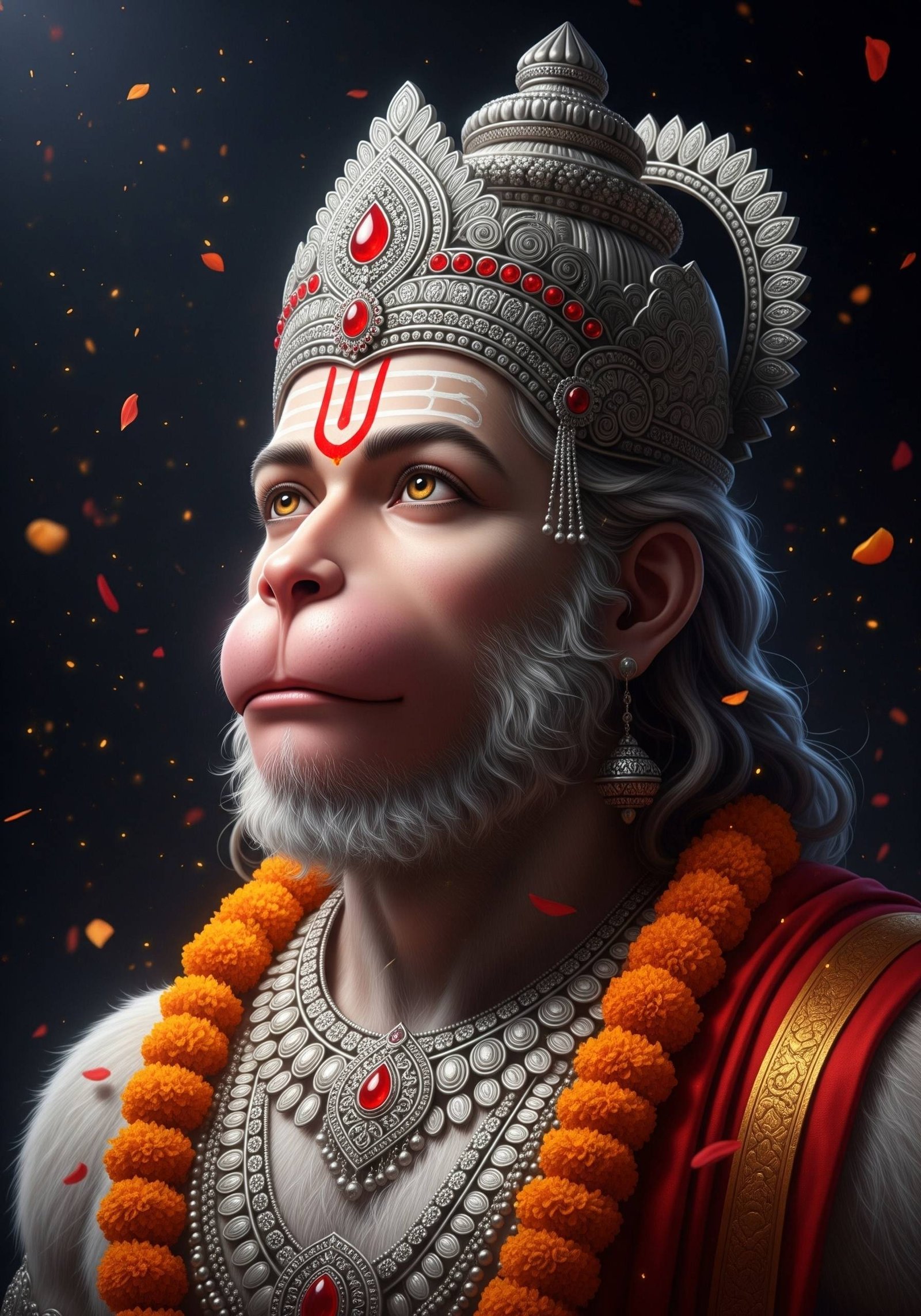 Divine Lord Hanuman HD Wallpaper in Glowing Light