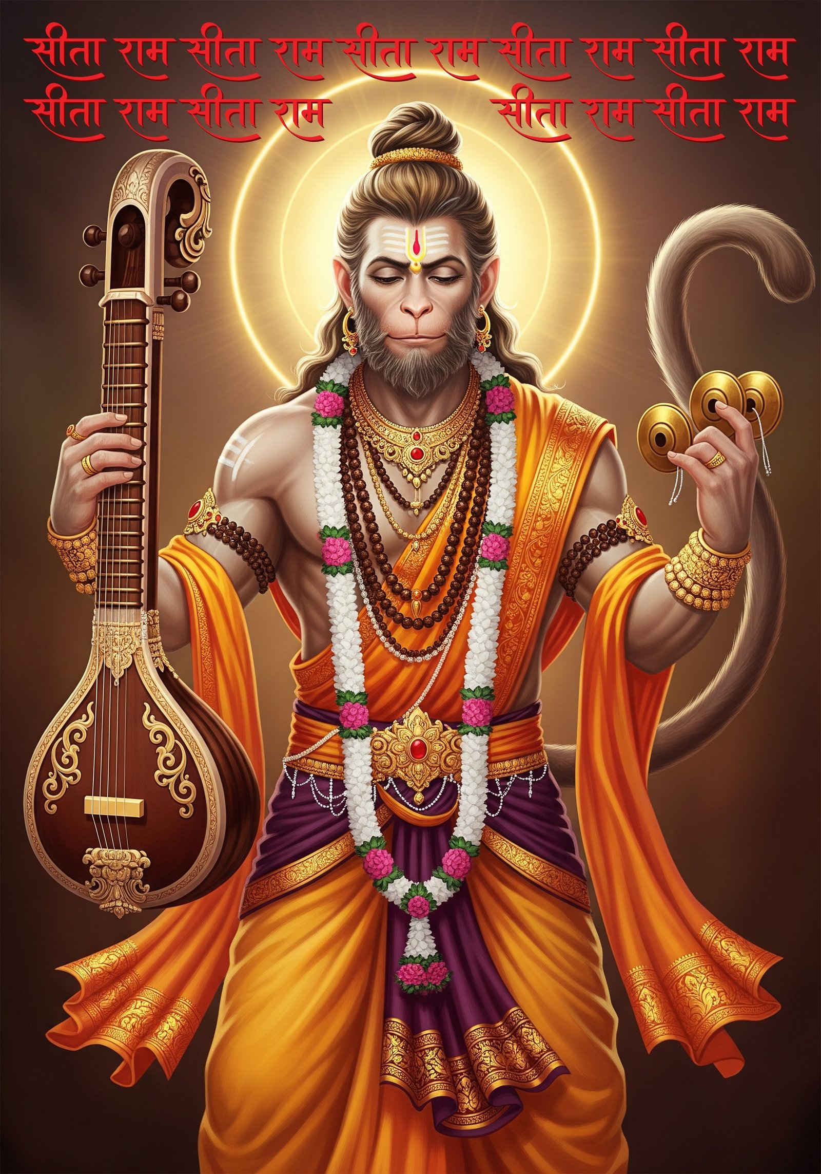 Bhakti Hanuman Singing Sita Ram Kirtan