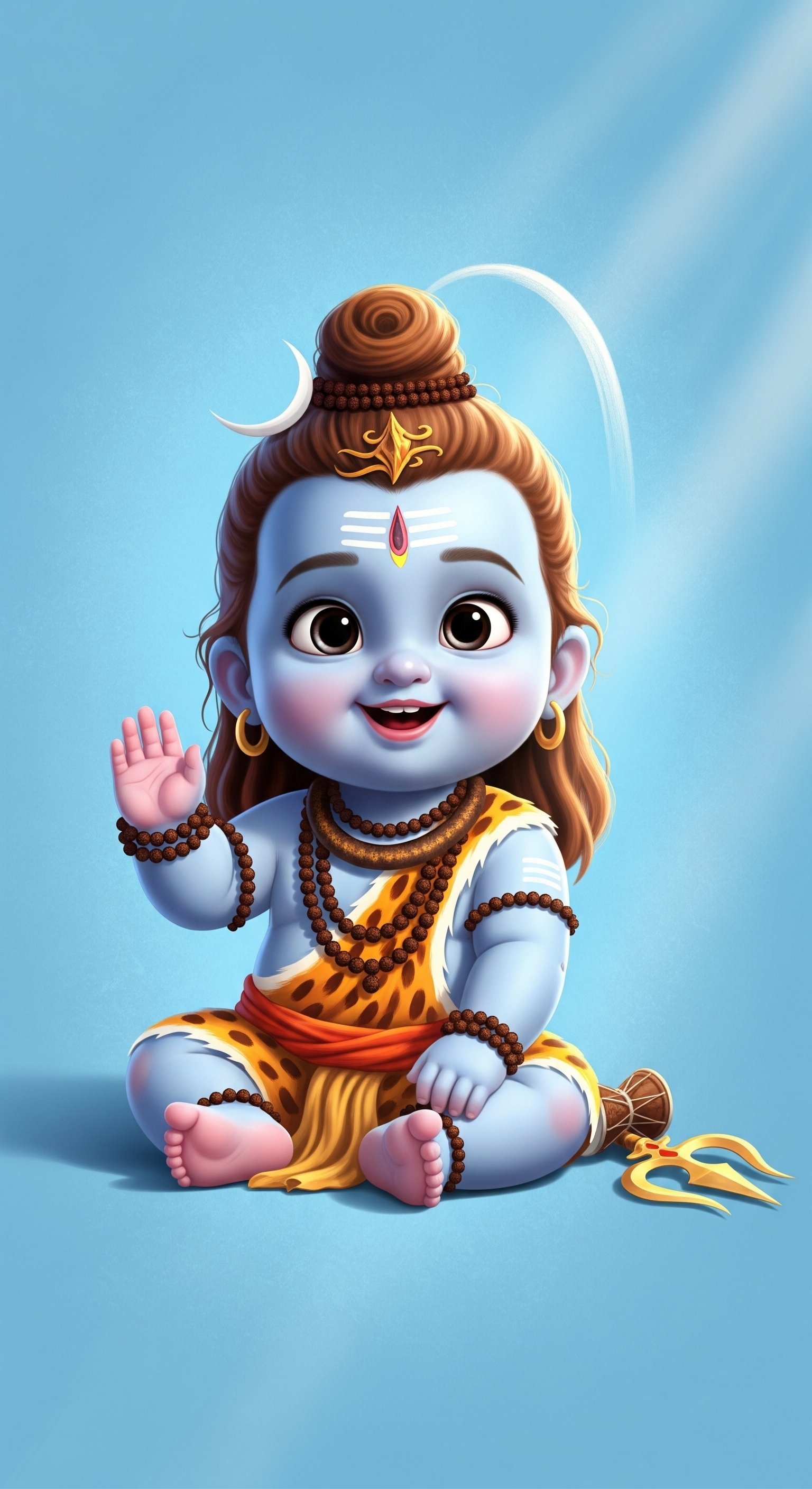 Adorable Baby Shiva Blessing Pose