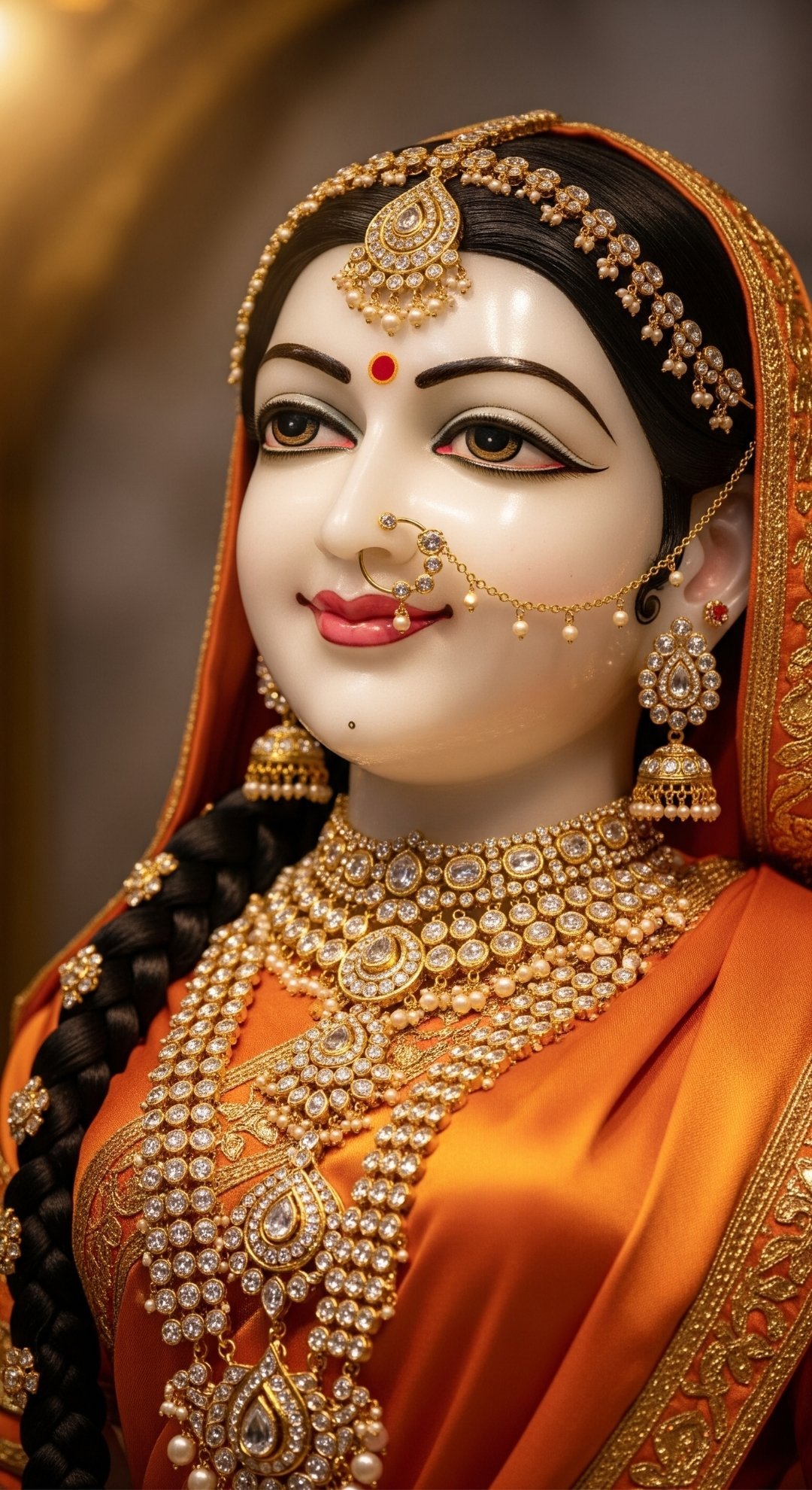 Divine Grace of Mata Sita in Golden Splendor