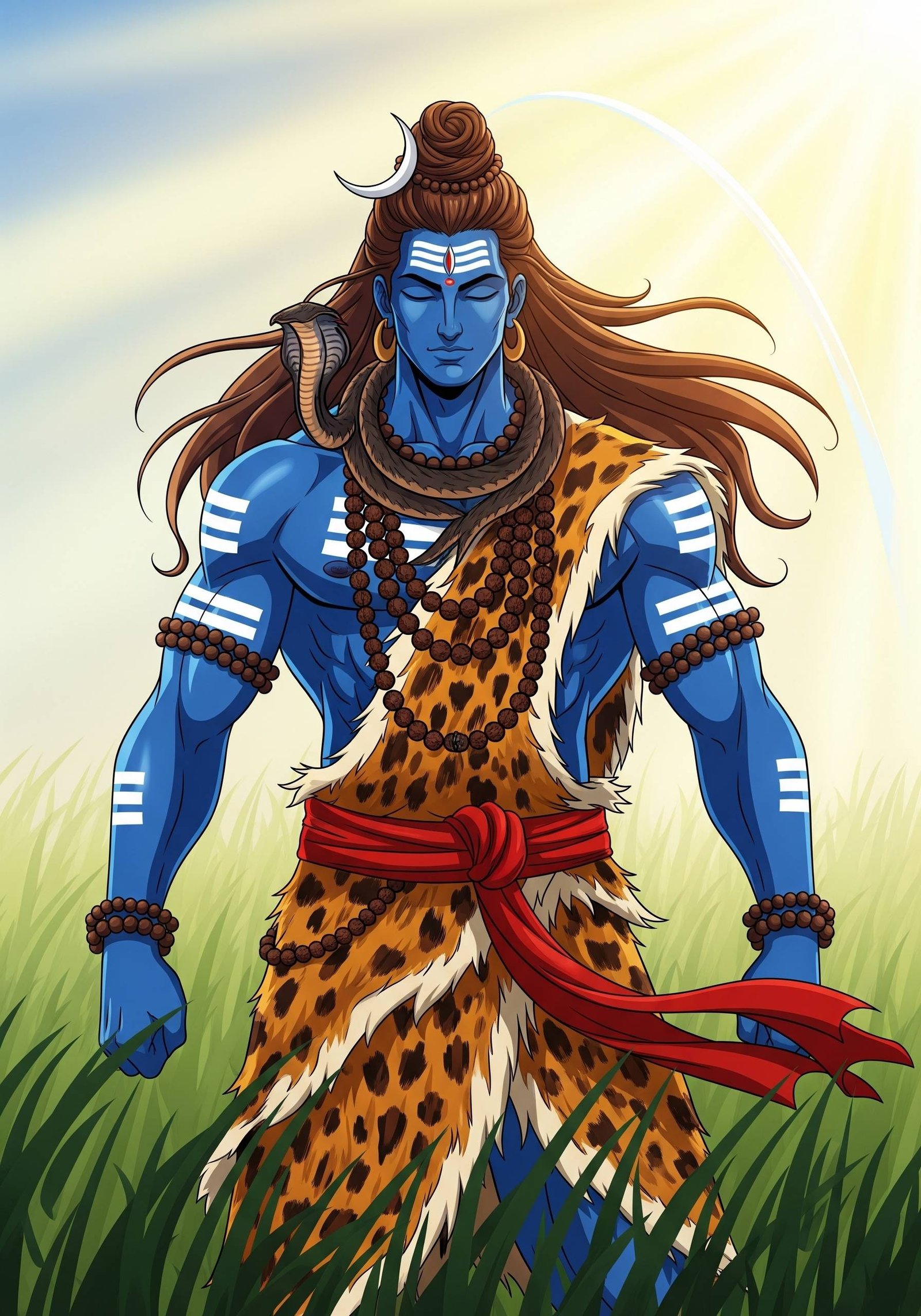 Divine Lord Shiva in Radiant Morning Light Artwork