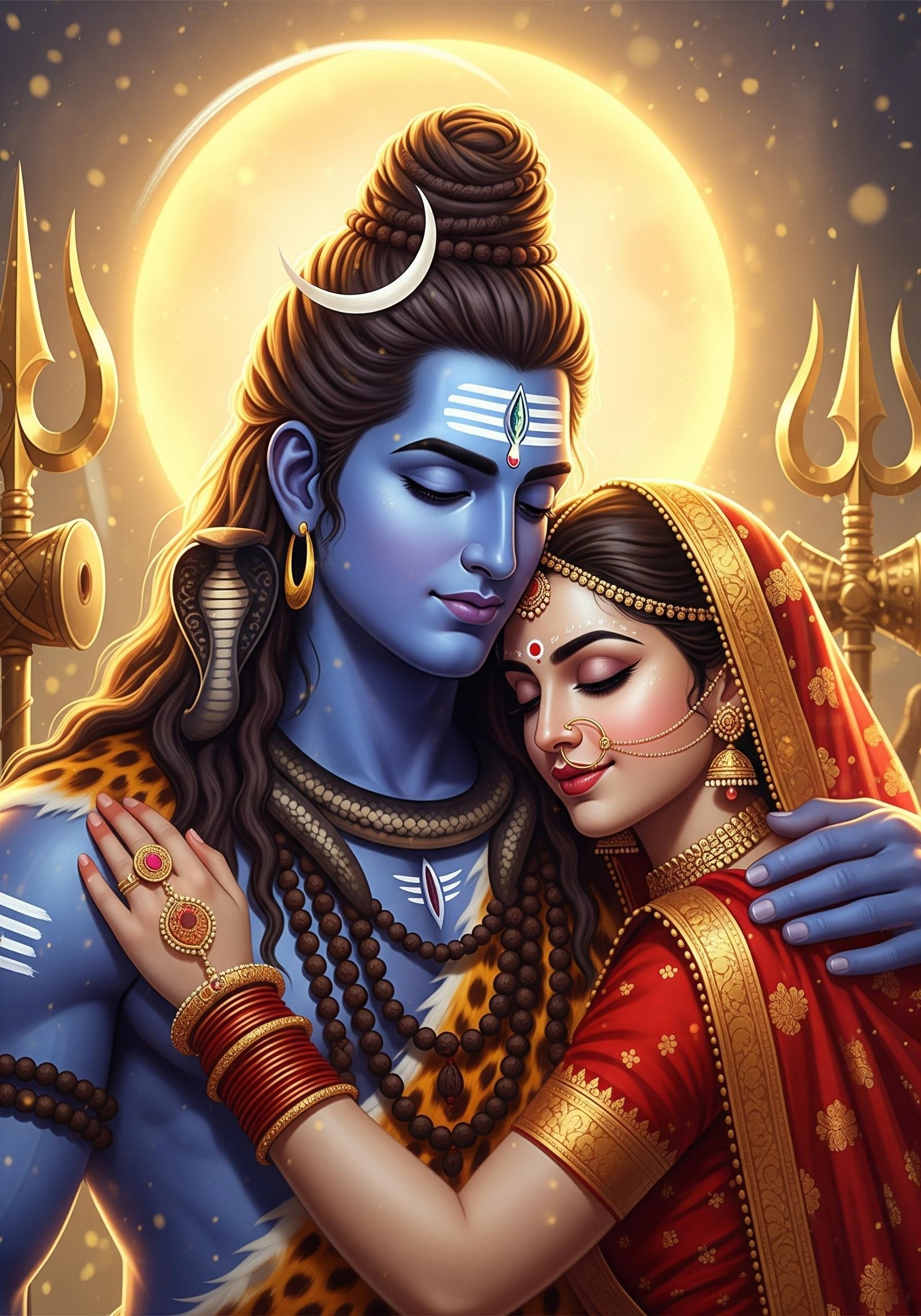 Divine Love of Shiva and Parvati
