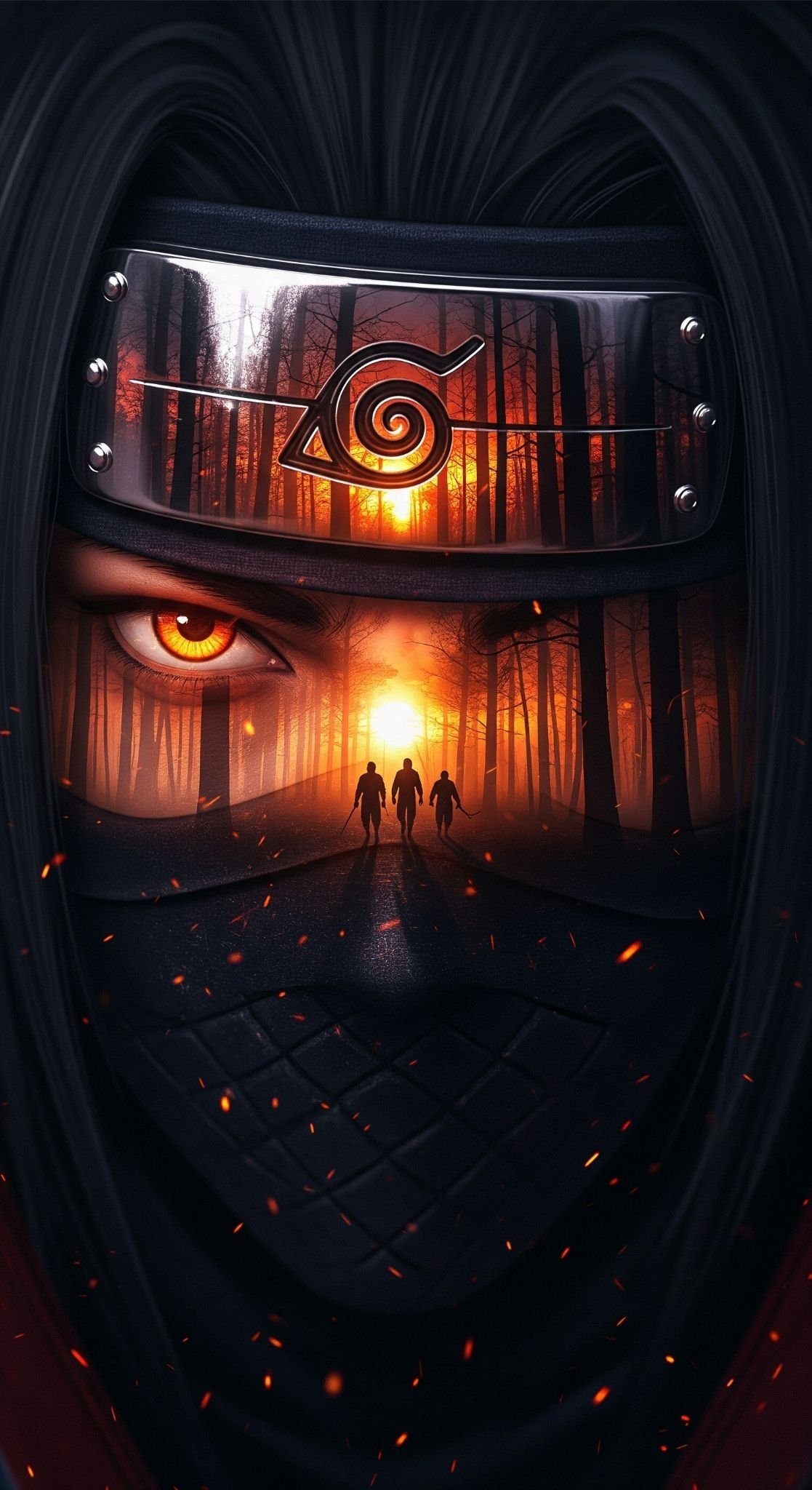 Flames of Resolve – The Silent Ninja’s Gaze