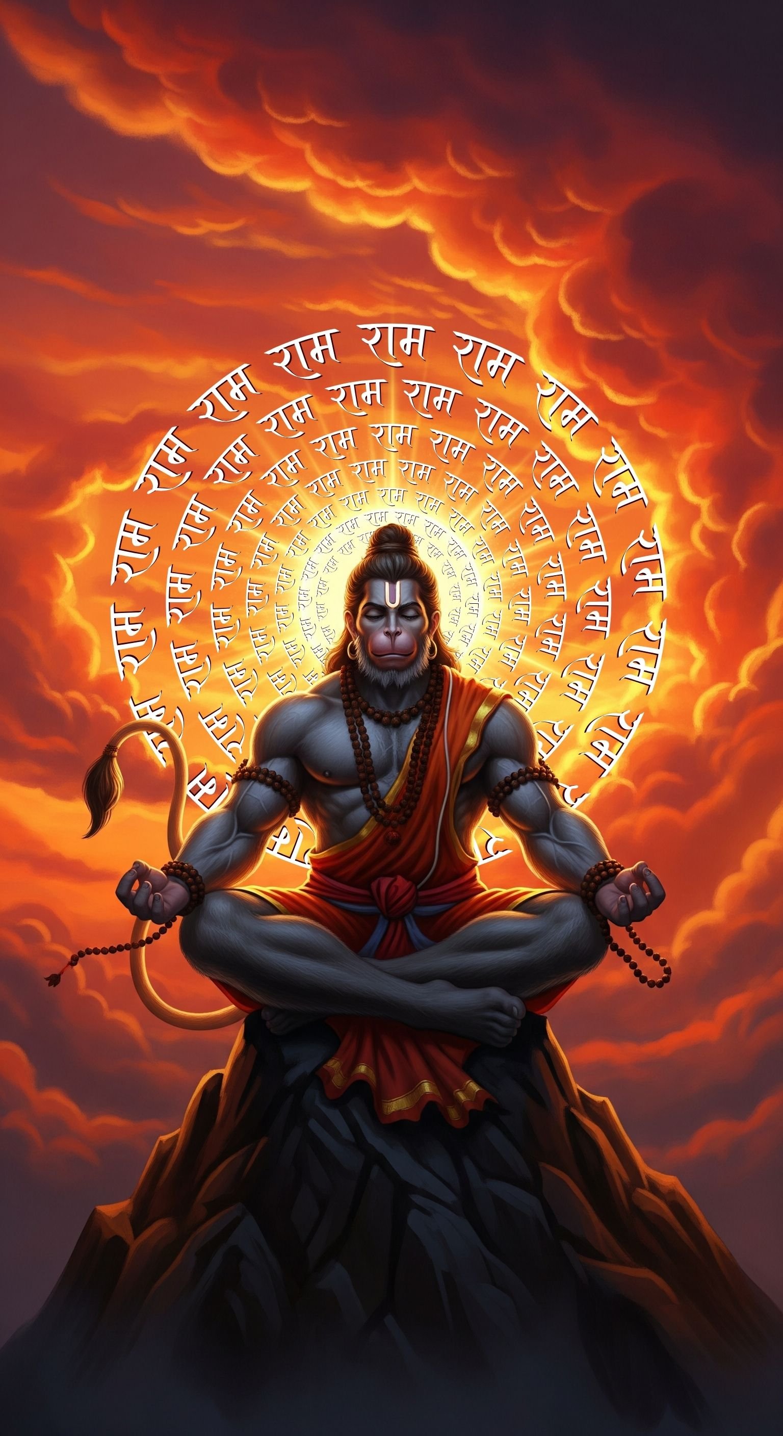 Lord Hanuman Meditation with Ram Mantra Aura