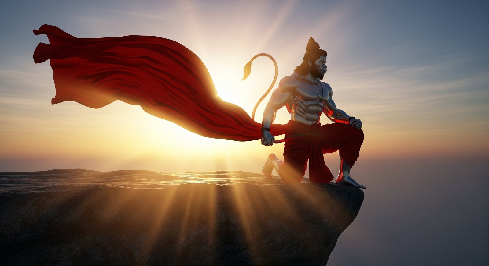 Hanuman at Dawn – Strength, Faith, and Divine Courage