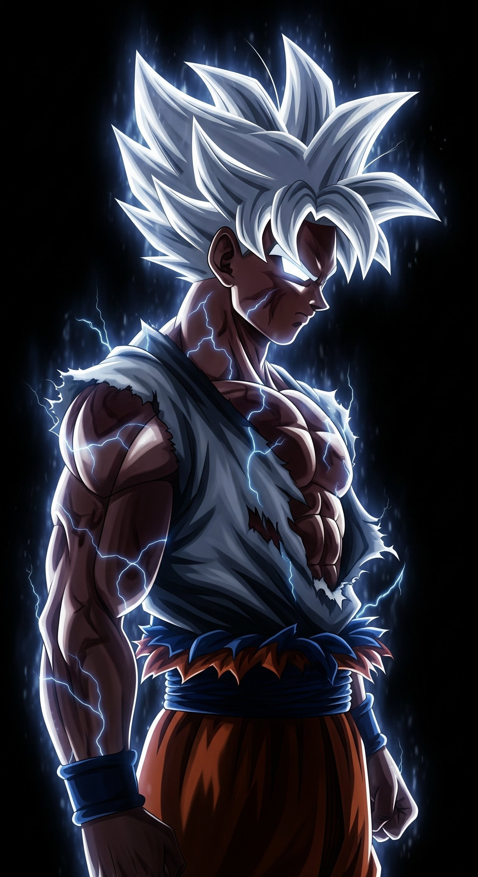 Ultra Instinct Goku Anime Lightning Aura Wallpaper